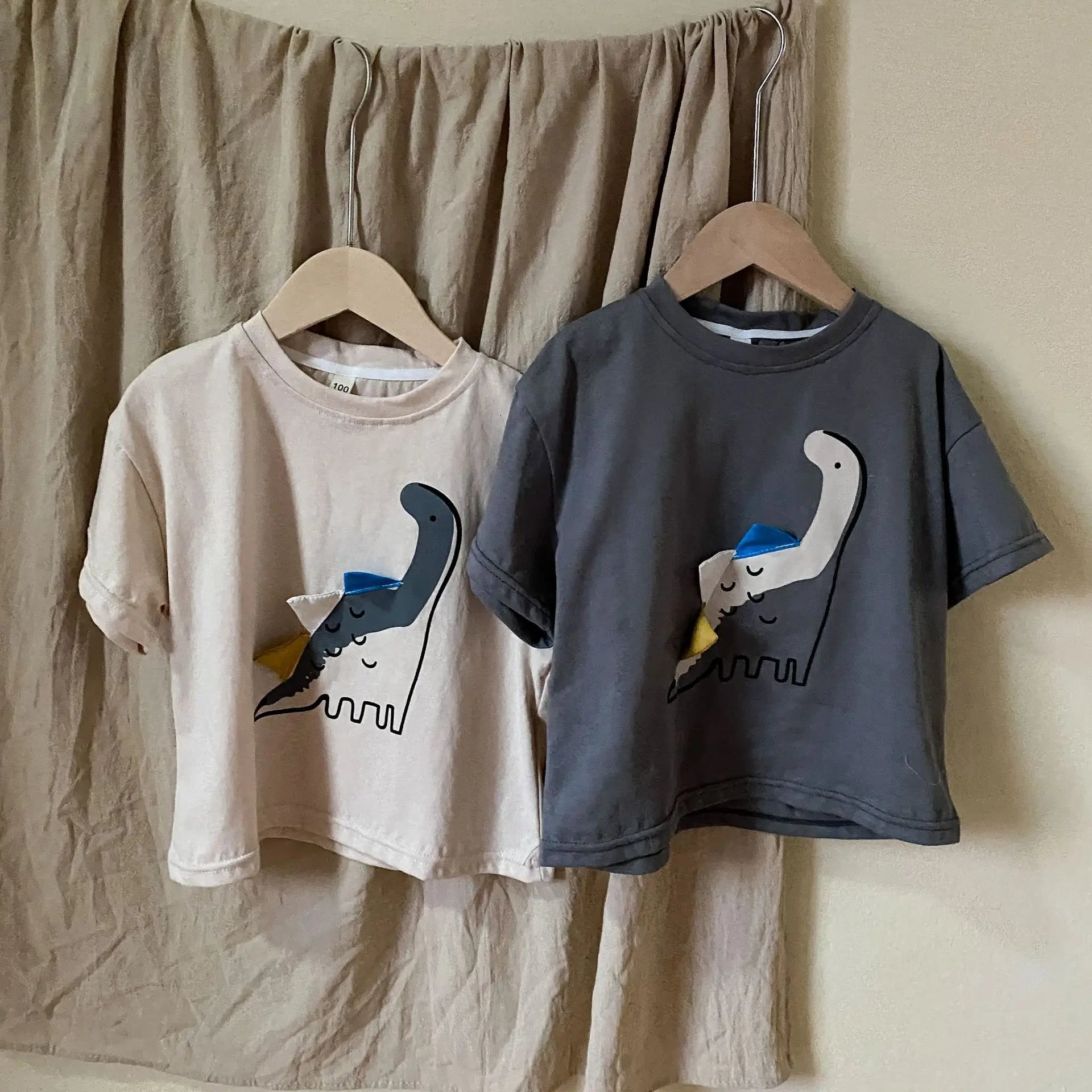 Kids Clothes Boys Dinosaur T-Shirts Summer Girls Tee Cotton Boys Half Sleeve Shirt 2-7Y Unisex