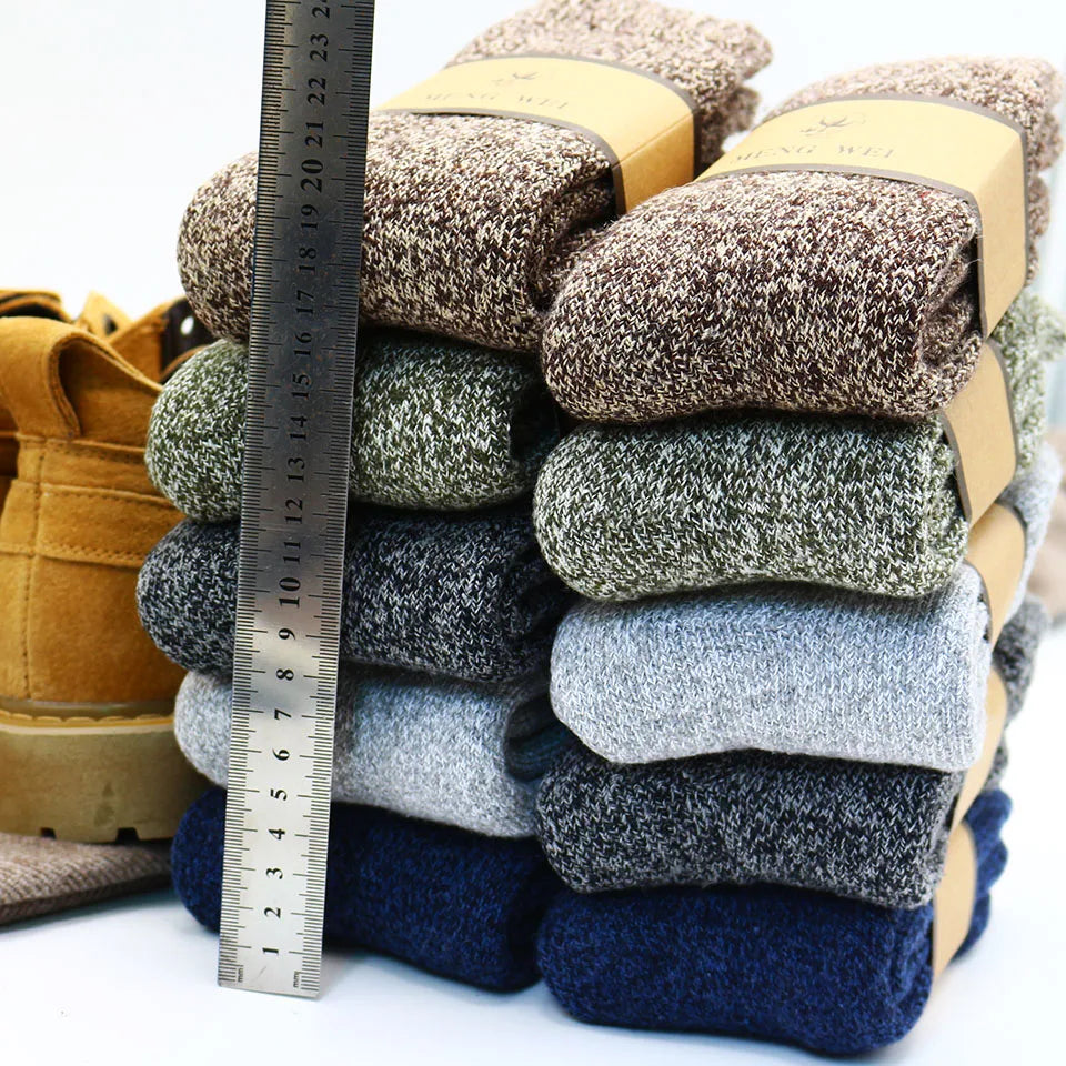 3/5 paar wintersokken van merinowol voor heren, superdik, warm en van hoge kwaliteit, Harajuku, retro, casual, antivries, kasjmiersokken voor heren