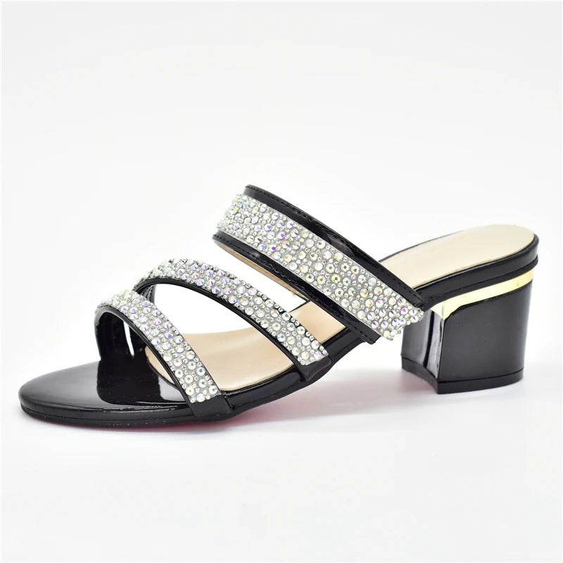 Women Sweet Style Rhinestone-Decorated Women Wedding Shoes for Royal Wedding Party Sling-Backs for Ladies' Party