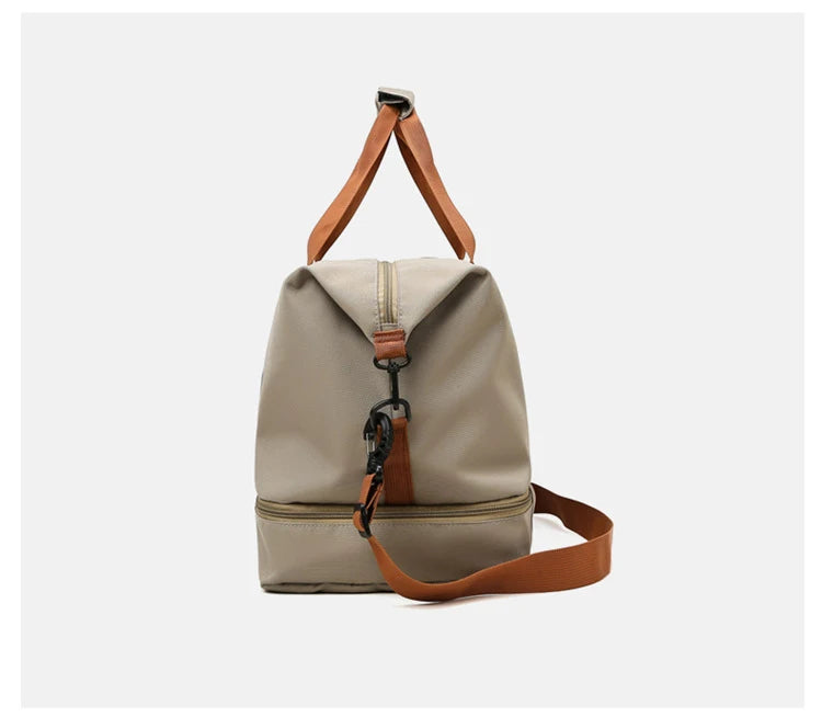 Travel And Portable Fitness Sports Bag With Shoulder Crossbody Feature - Chest & Handbag Duffle Carry On Weekender Bag