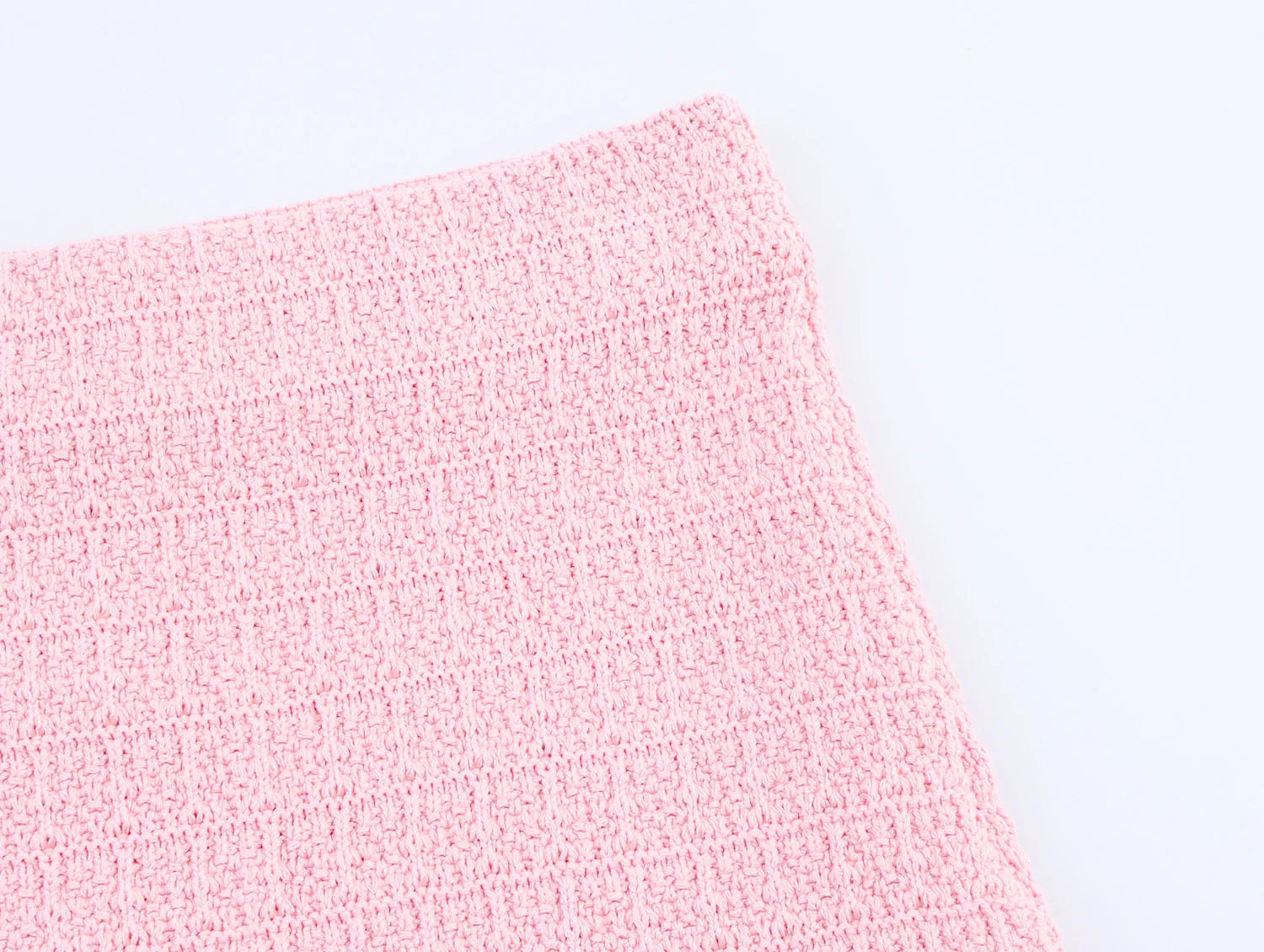 Elastische, hoge taille patchwork gebreide rok voor dames, geplooide zoom, elegante lange enkellange polyester faldas mujer