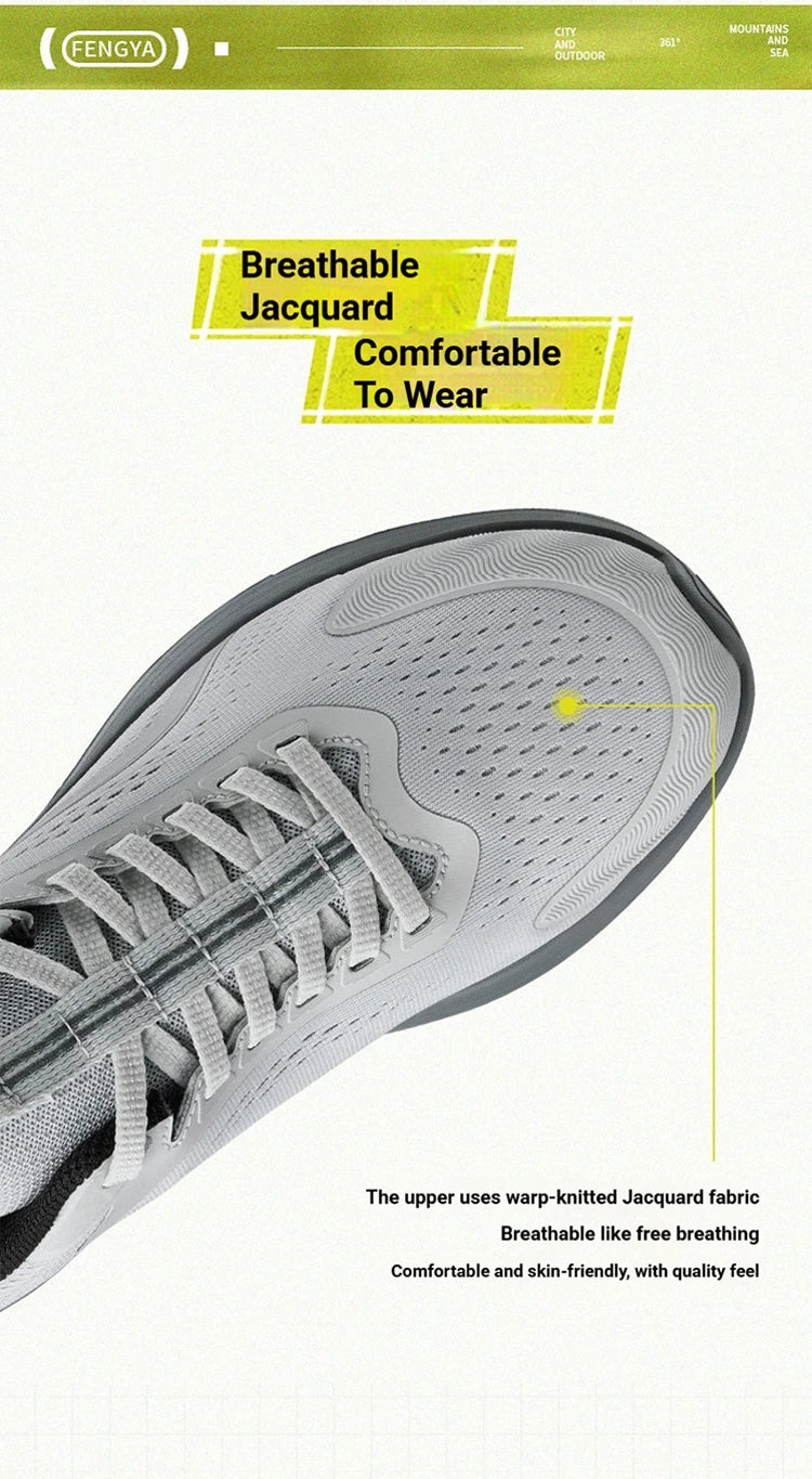 361 Degrees FengYa 2.0 Men’s Running Shoes – Lightweight Breathable Cushioned Sports Sneakers for Training & Daily Running