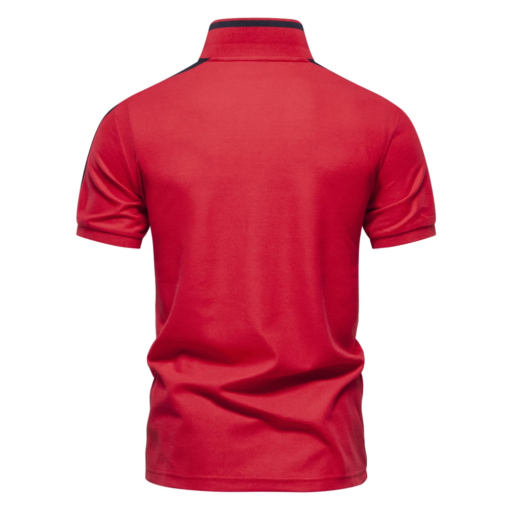 Men's Cotton Polos Giraffe Embroidery Short Sleeve Polo Shirts for Men High Quality Brand Design Polos Men Clothing