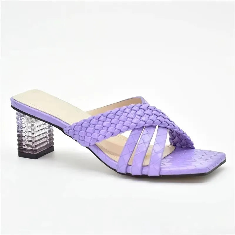 High Quality African Wedding Shoes Summer Slipper for Wedding 2025 Sexy Platform Pumps Rhinestone Fashion Women Wedding Shoes