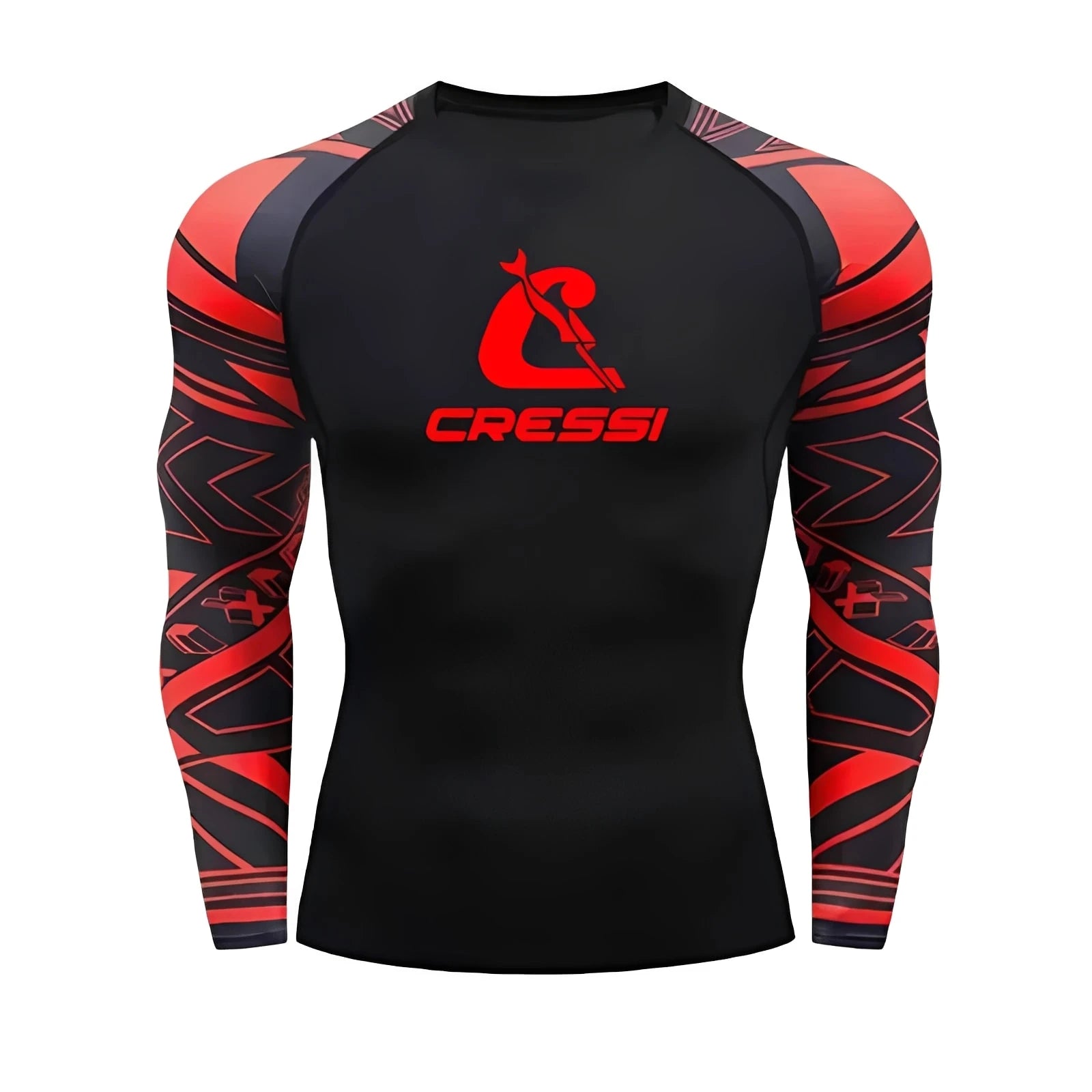 Men’s UPF 50+ Long Sleeve Rash Guard – Quick-Dry Breathable Surf & Swim Shirt for Water Sports & Gym Training