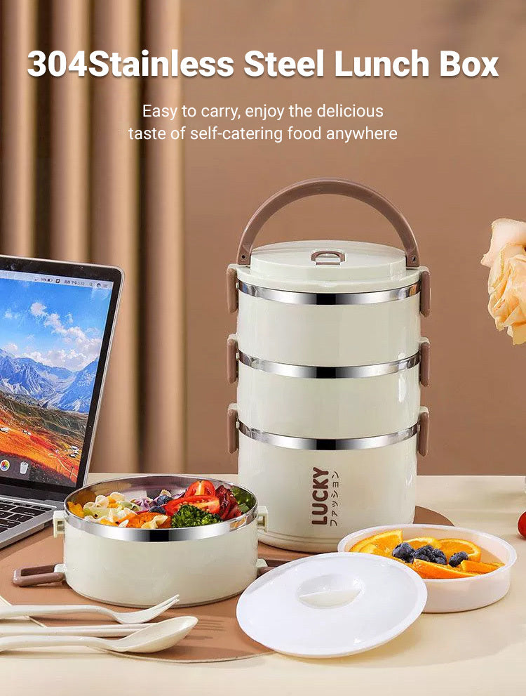 Stainless Steel Insulated Lunchbox Multi-Layer Bento Box Leakproof Lunchbox Insulated Lunch Container