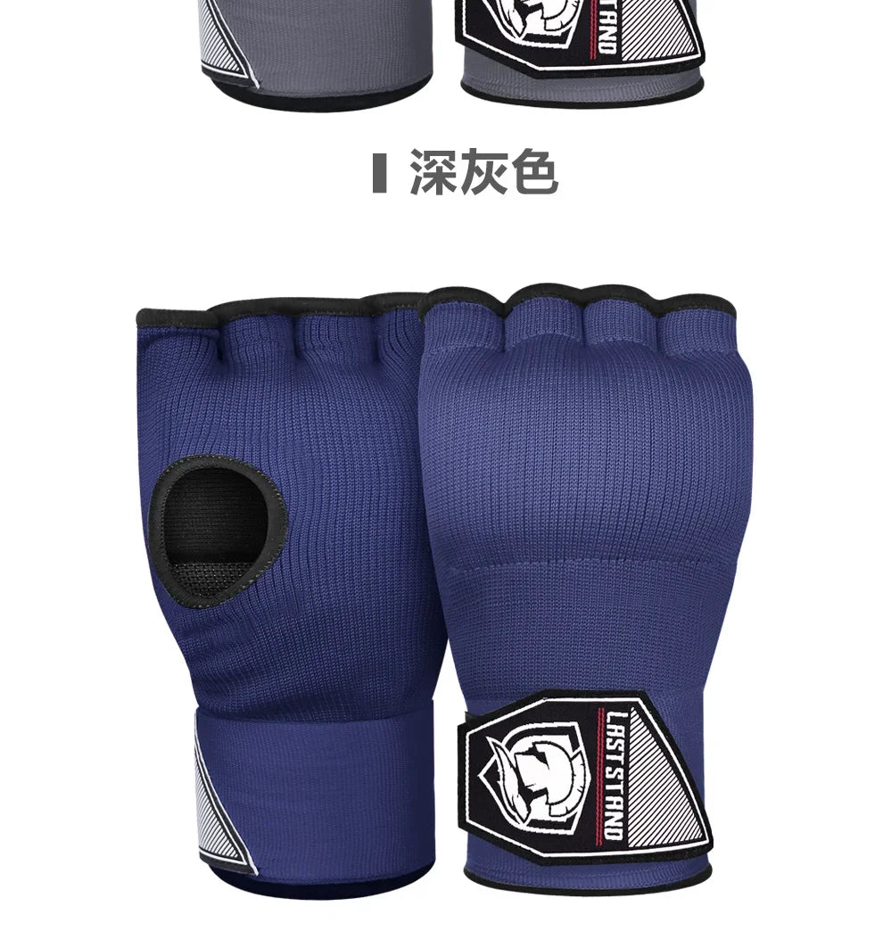 Gel Boxing Hand Wrap Gloves – Adjustable Half Finger MMA & Boxing Wrist Support Gloves with Long Strap Protective Training Gear