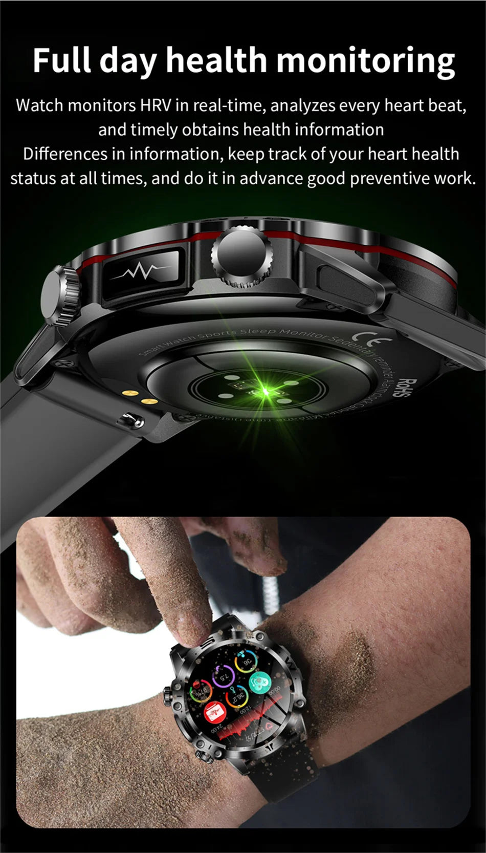 2025 Nieuwe Smart Watch Monitoring Bloeddruk Urinezuur ECG + PPG Fitness Tracker Klok Bluetooth Call Health Smartwatch Voor Mannen