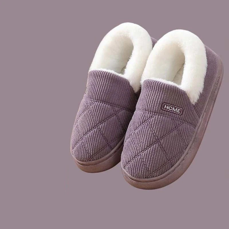 Women's Winter Warm Fuzzy Slippers Soft Cosy Plush Lined With Non-Slip Flat Sole Suitable For Bedroom Use Fur Fluffy Indoor Cotton Shoes