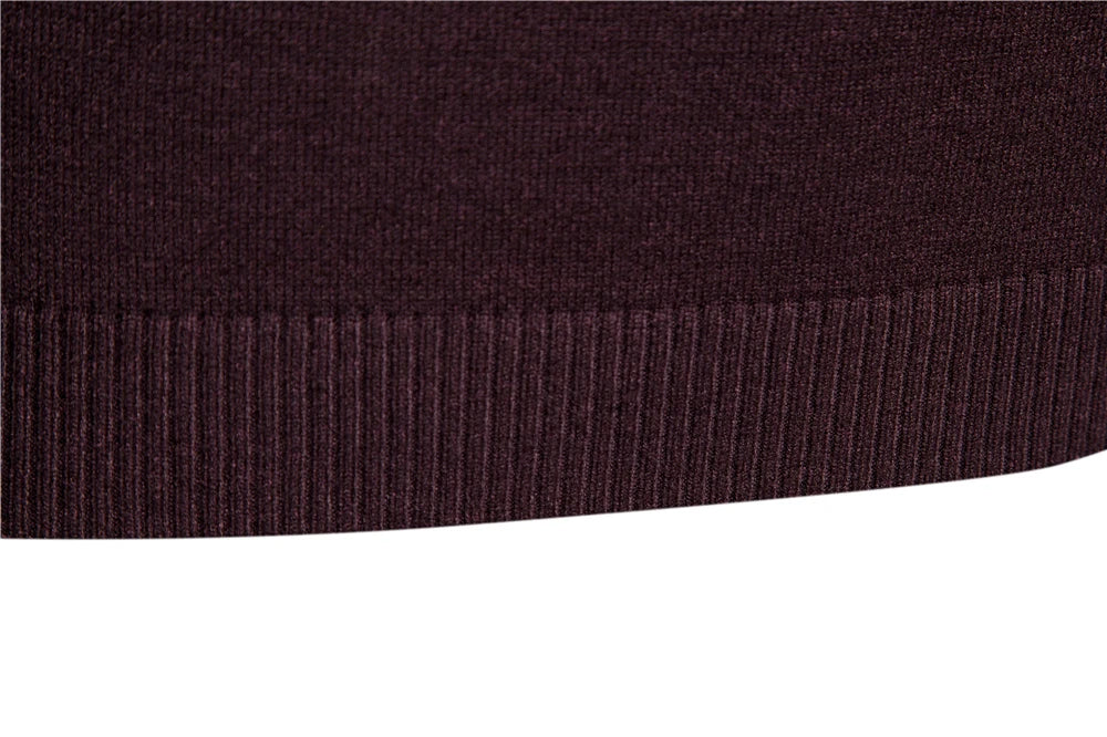 Men's Soft Mid Neck Pullover Casual Solid Colour Winter Warm Men's Sweater High Quality Pullover For Men