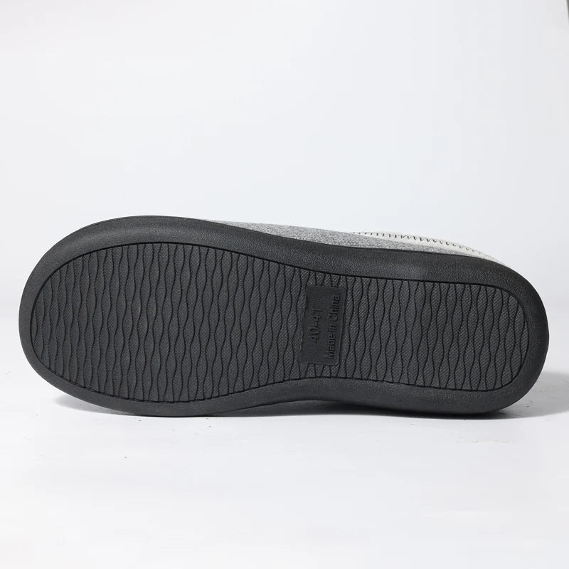 Men's Winter Warm Cotton Shoes Soft Memory Foam Casual Indoor Flat Slides Short Plush Male Fluffy Home Slippers