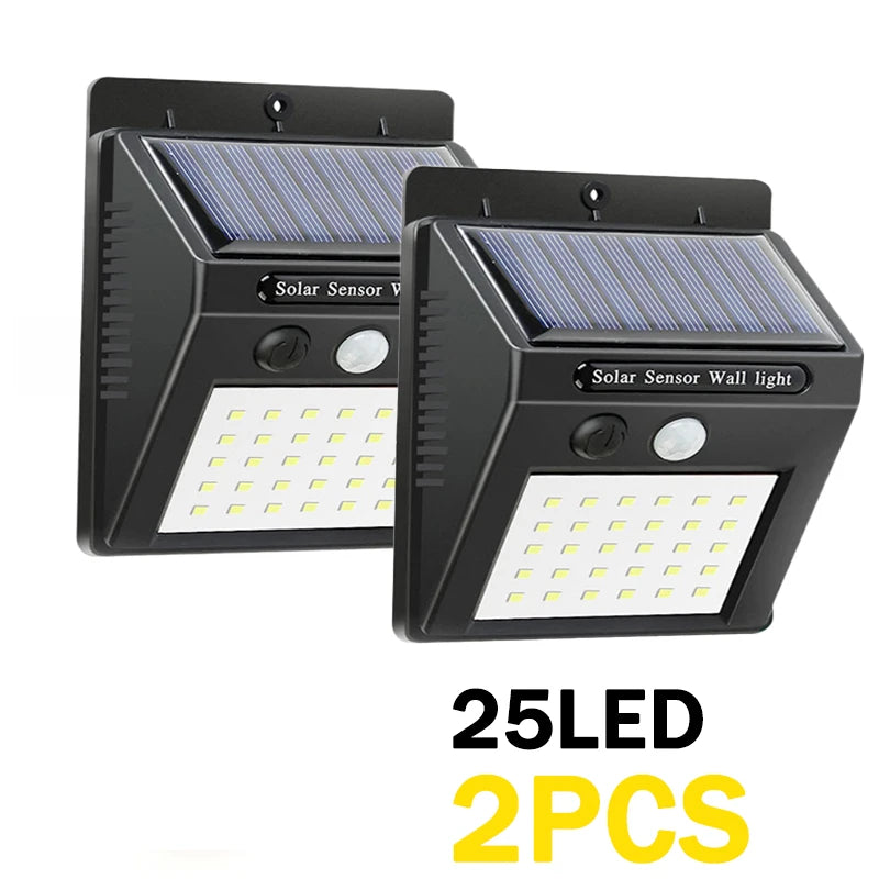 LED Solar Light 25/30 LEDs Wireless Motion Sensor Light Waterproof Solar Outdoor Lights Garden Decoration Spotlights Wall Lamp