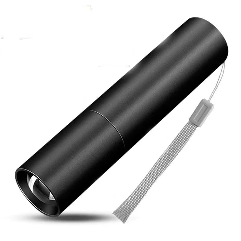 Mini Rechargable LED Flashlight Three Light Mode Waterproof Telescopic Powerful Flash Lights Outdoor Zoom Portable Torch