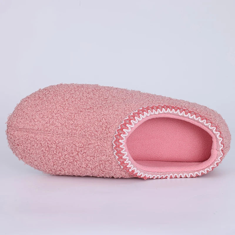Women's Soft Winter Warm Casual Slippers For Outdoor and Indoor Use With Wear-Resistant Rubber Flat Sole Ladies' Shoes