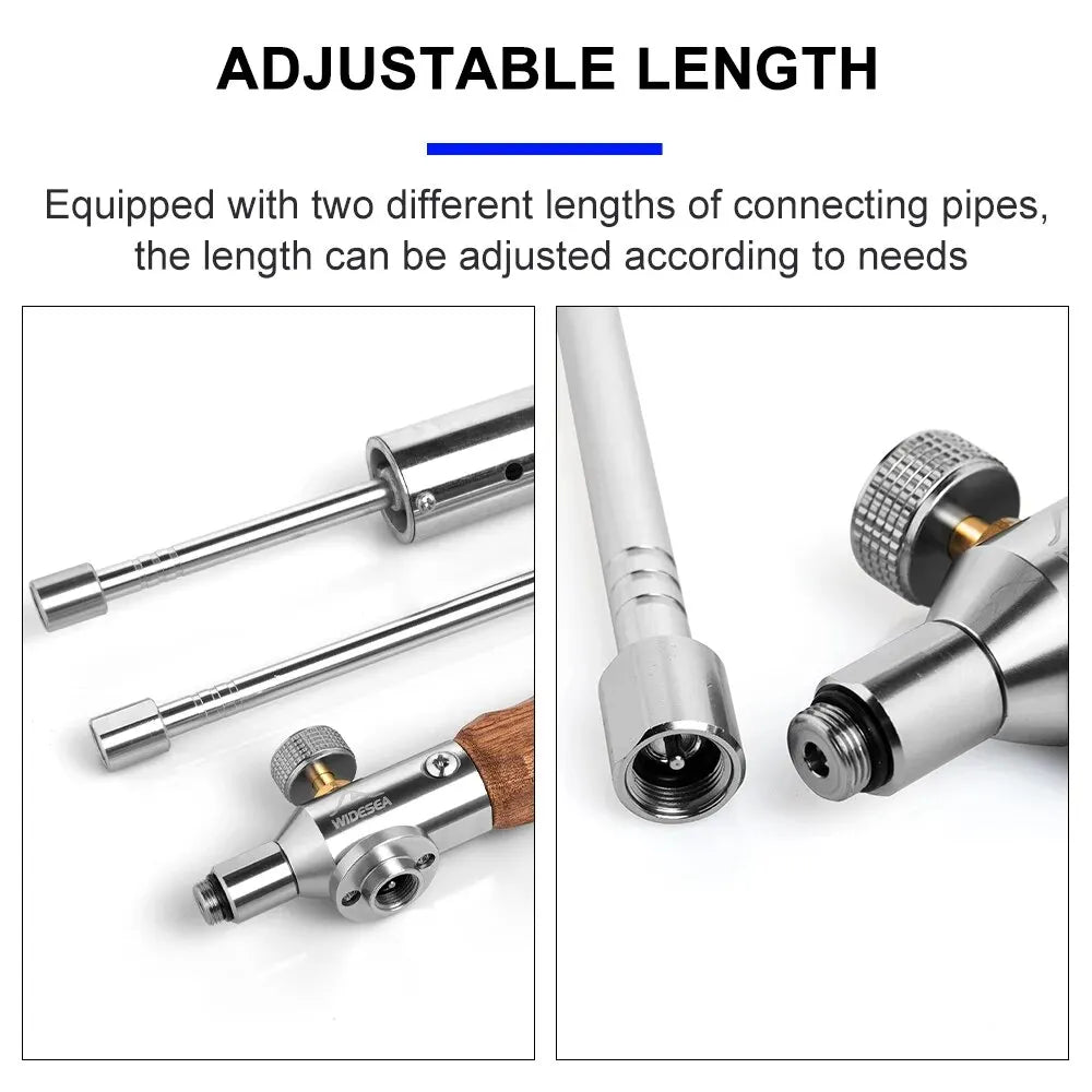 Camping Long Flame Igniter Outdoor Portable Wooden Handle Burner Picnic BBQ Gas Tank Spray Gun Removable Stove Toolkit