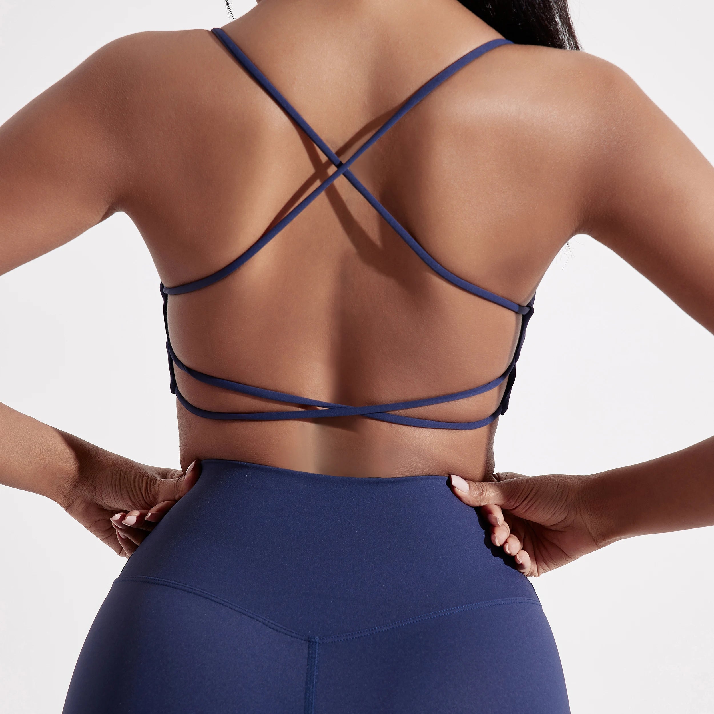 Women’s Cross Back Sports Bra – High Support Padded Fitness Yoga Bra for Gym Workout & Running Activewear