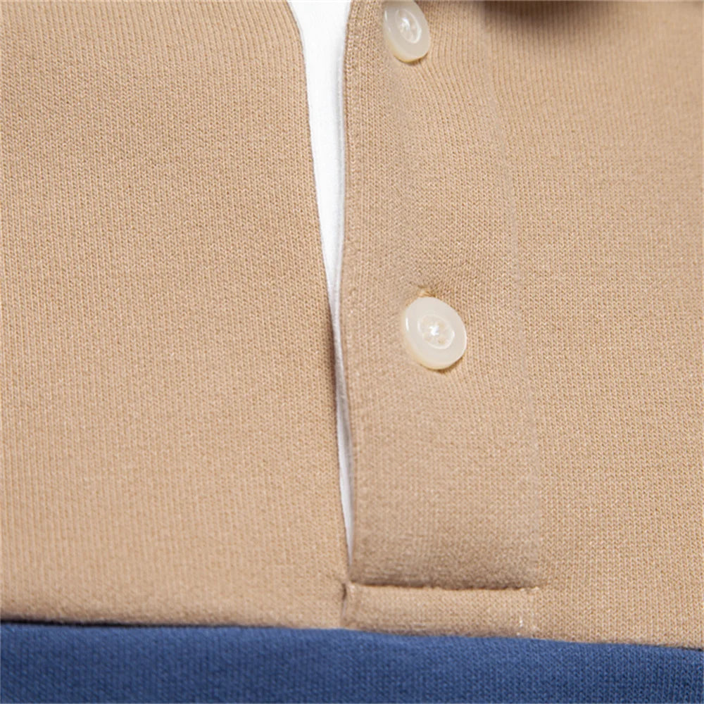 Men's Premium Design Sweatshirt Colour Block Hoodies Long Sleeve Business Casual Social Sweatshirt