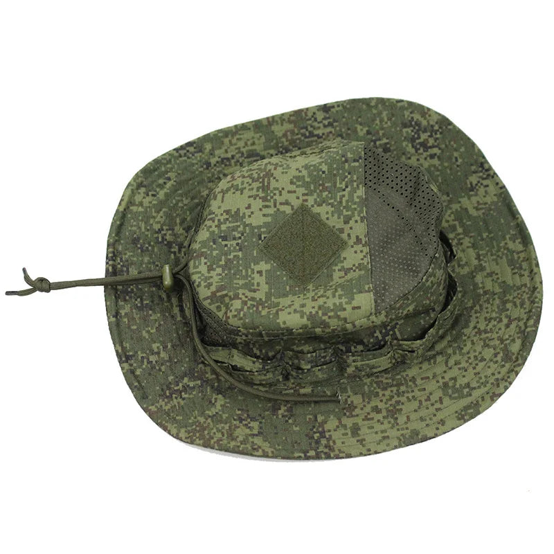New Tactical Boonie Hat Cap Outdoor Sports Fishing Hiking Hat Hunting Hiking Camping Camo Sunproof Hats Mens Headwear