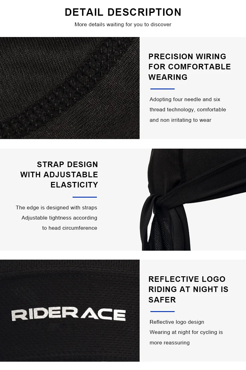 Summer Cycling Cap Quick Dry Breathable Pirate Hat Outdoor Sport Running Hiking Sunscreen Hood Headwear Wicking High Elasticity