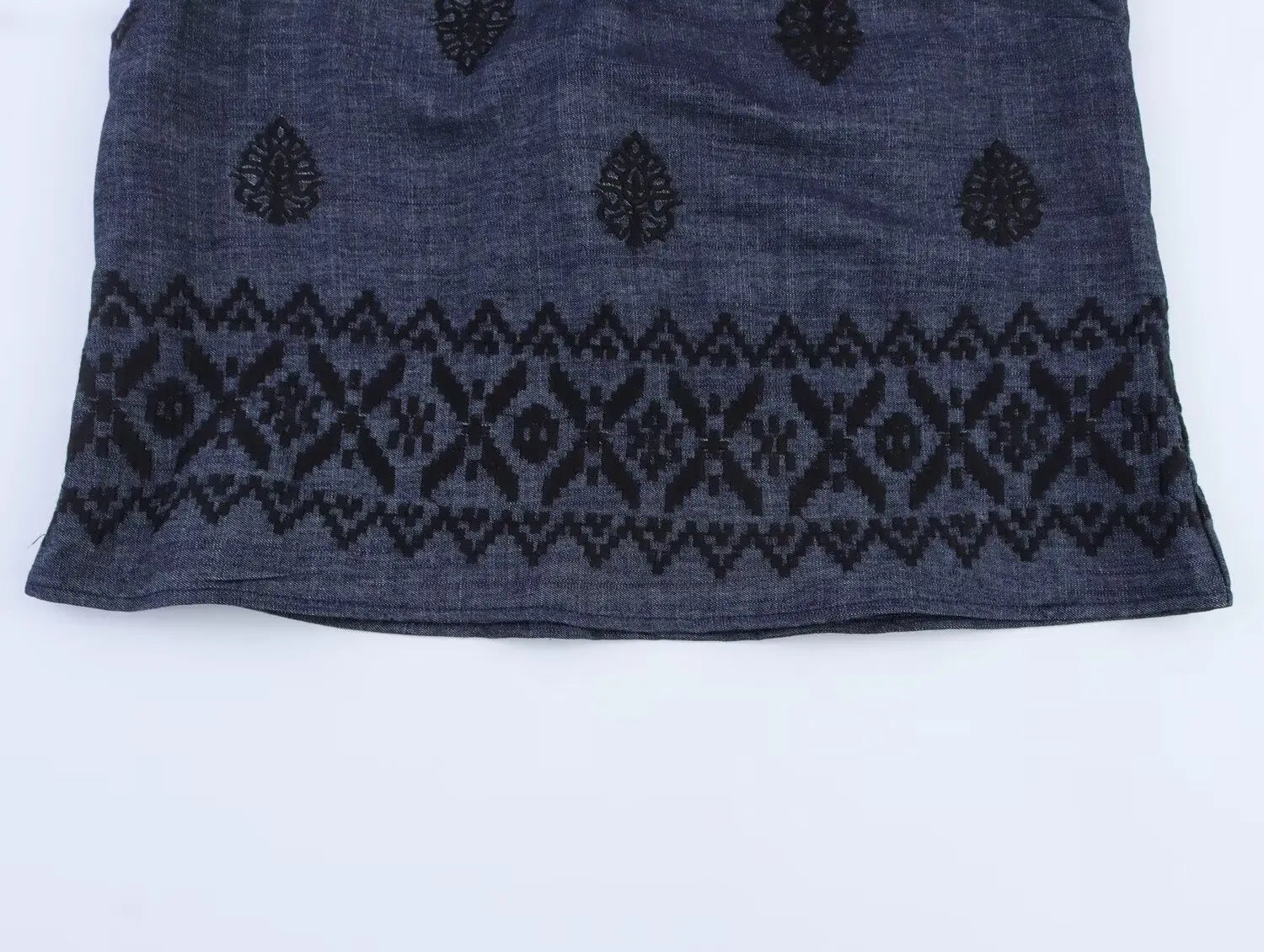 Vintage Women Long Sleeve V Neck Embroidered  Blouse Spring Summer 2025 Streetwear Tops Blusas Mujer