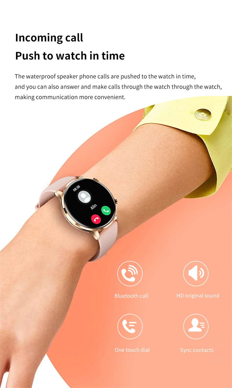 2025 Nieuwe Smartwatch voor dames AMOLED HD-scherm Altijd aan Bluetooth-oproep IP68 Waterdicht GPS Smart Men-horloge - Compatibel met Android IOS