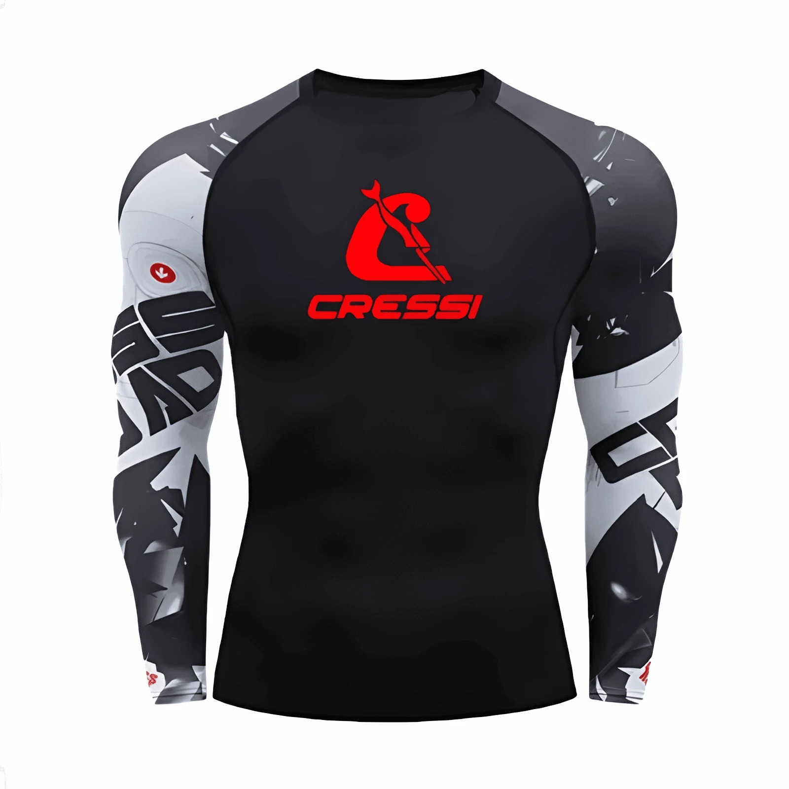 Men’s UPF 50+ Long Sleeve Rash Guard – Quick-Dry Breathable Surf & Swim Shirt for Water Sports & Gym Training