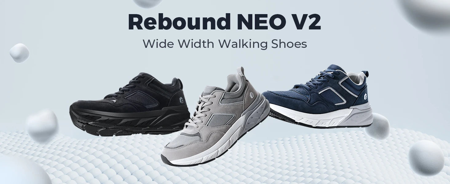 Men's 4E Wide Width Running Shoes - Sneakers With Arch Support For Flat Feet, Plantar Fasciitis And Heel Pain Relieve