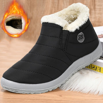 Men's Warm Snow Boots Plus Size Winter Boots Slip-On Waterproof Male Ankle Footwear & Working Shoes