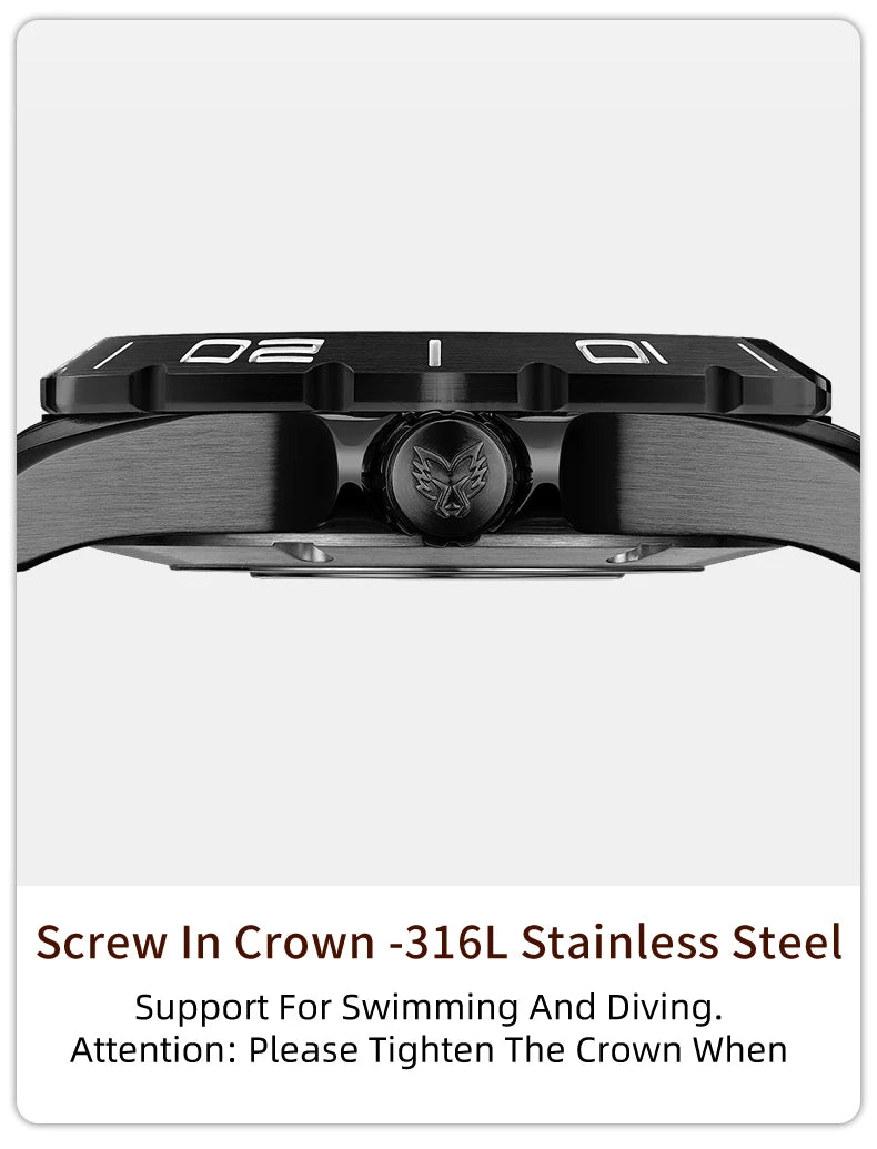 Yelang 42mm Men's Quartz Watch Ultra Long Range 10-Year Battery Life 30ATM Waterproof Stainless Steel Band Swiss Movement