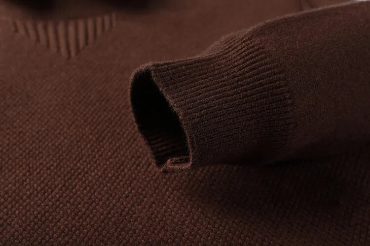 Men's Solid Colour Sweater, Stretchy and Warm For Autumn, Suitable For Business Casual and Male Daily Commute