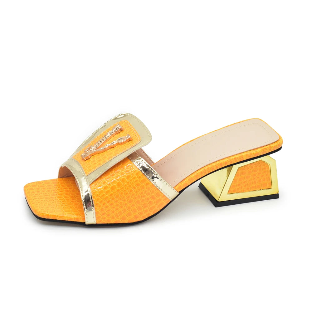 Square Heels Open Toe Pumps Women's Shoes Luxury Designer High Heels Sandals for Party Women Plus Size Women Shoes 43