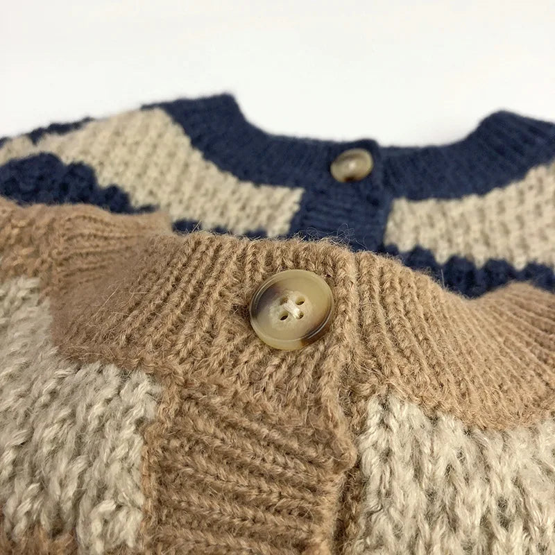 Kids Sweaters Fashion Boys Knit Cardigans Girls Sweater Coat 1-6Y Unisex