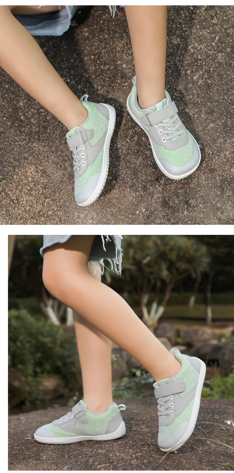 Boys Girls Wide Toe Barefoot Sneakers Minimalist Lightweight Non Slip Kids Walking Skate Shoes Comfortable Breathable Soft