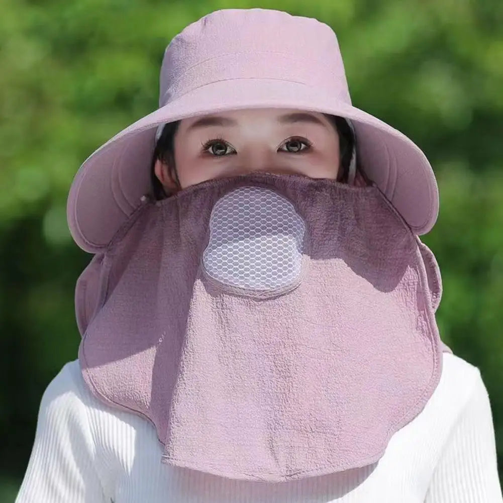 Summer Quick Dryng UV Protection Fisherman Cap Face Neck Cover Outdoor Fishing Cycling Removable Men Visor Hat Women Bucket Hat