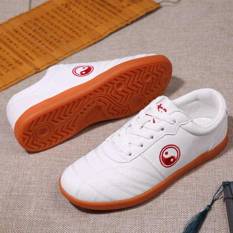 Women’s Genuine Leather Tai Chi Shoes – Breathable Cowhide Sole Martial Arts Training Shoes for Tai Chi, Qigong & Kung Fu