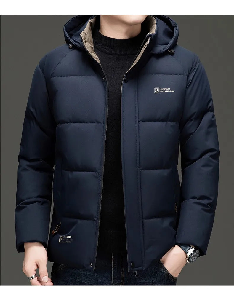 Men's Top Grade Designer Brand, Parka Jacket Cropped Thick Casual Fashion, Hooded Windbreaker, and Quilted Bubble Male Coats