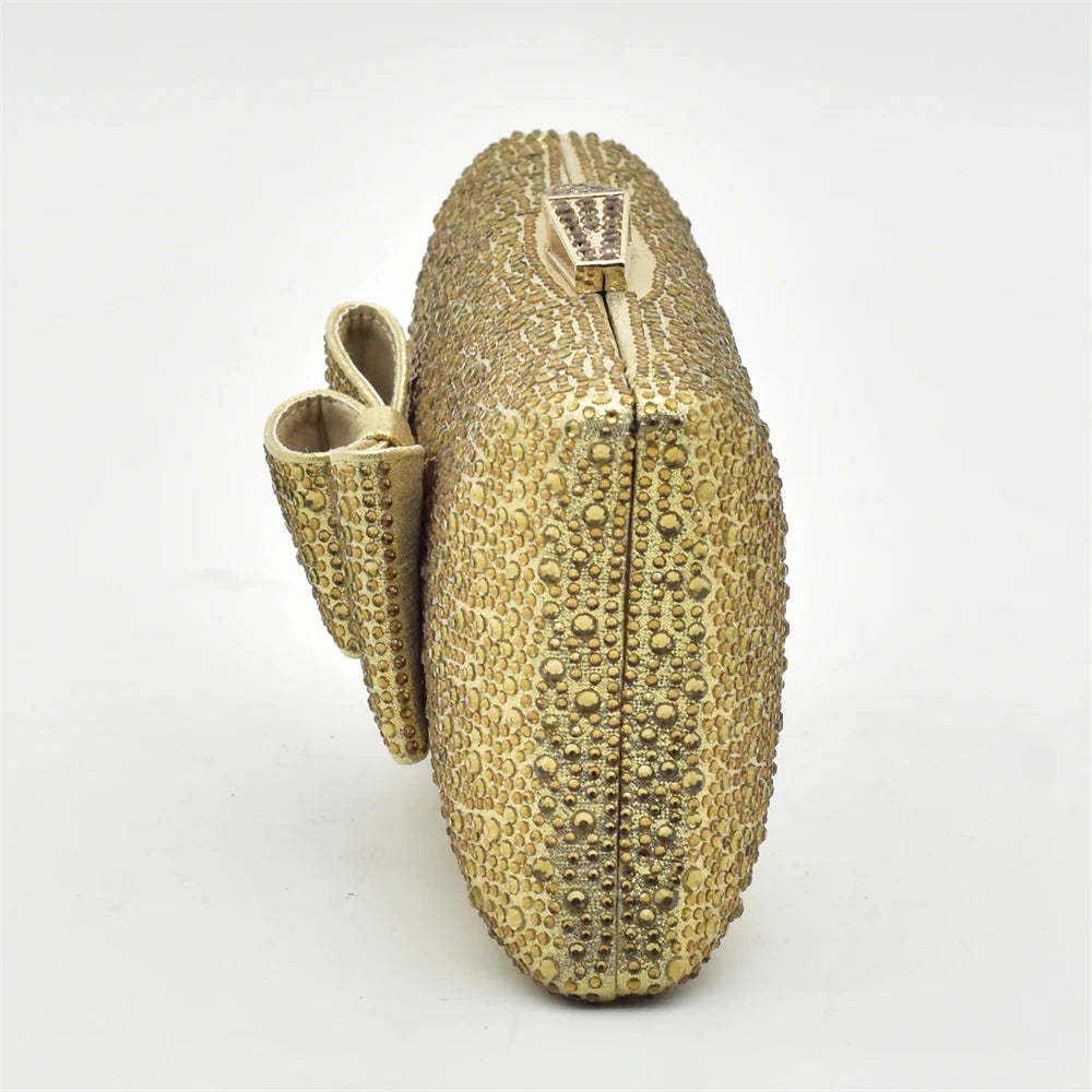 Italian Shoes with Matching Bag for Wedding Shoe and Bag Set for Nigeria Party Italy African Women Party Pumps with Rhinestone