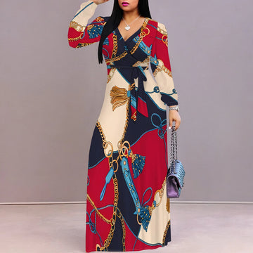 Women's Tie-Dye Polyester Belted Regular Size Dress Purple Festival Casual