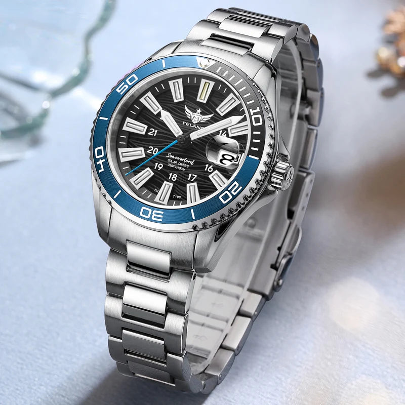 Yelang V1214 Women's Watch Japan VS43 Eco-Drive Solar Watch 36mm Ladies Fashion Sapphire Swiss Luminous 100M Waterproof Watch