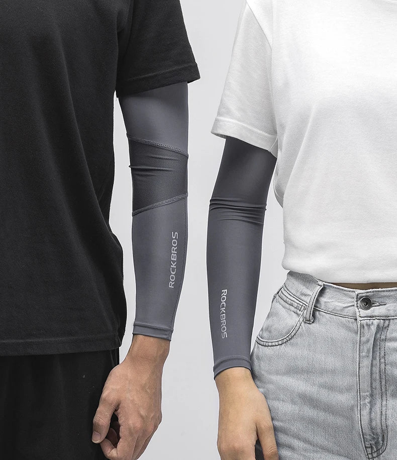 Ice Fabric Running Camping Sleeves Breathable Sleeve Quick Dry Arm Protect UV400 Arm Cover Summer Sports Safety Gear