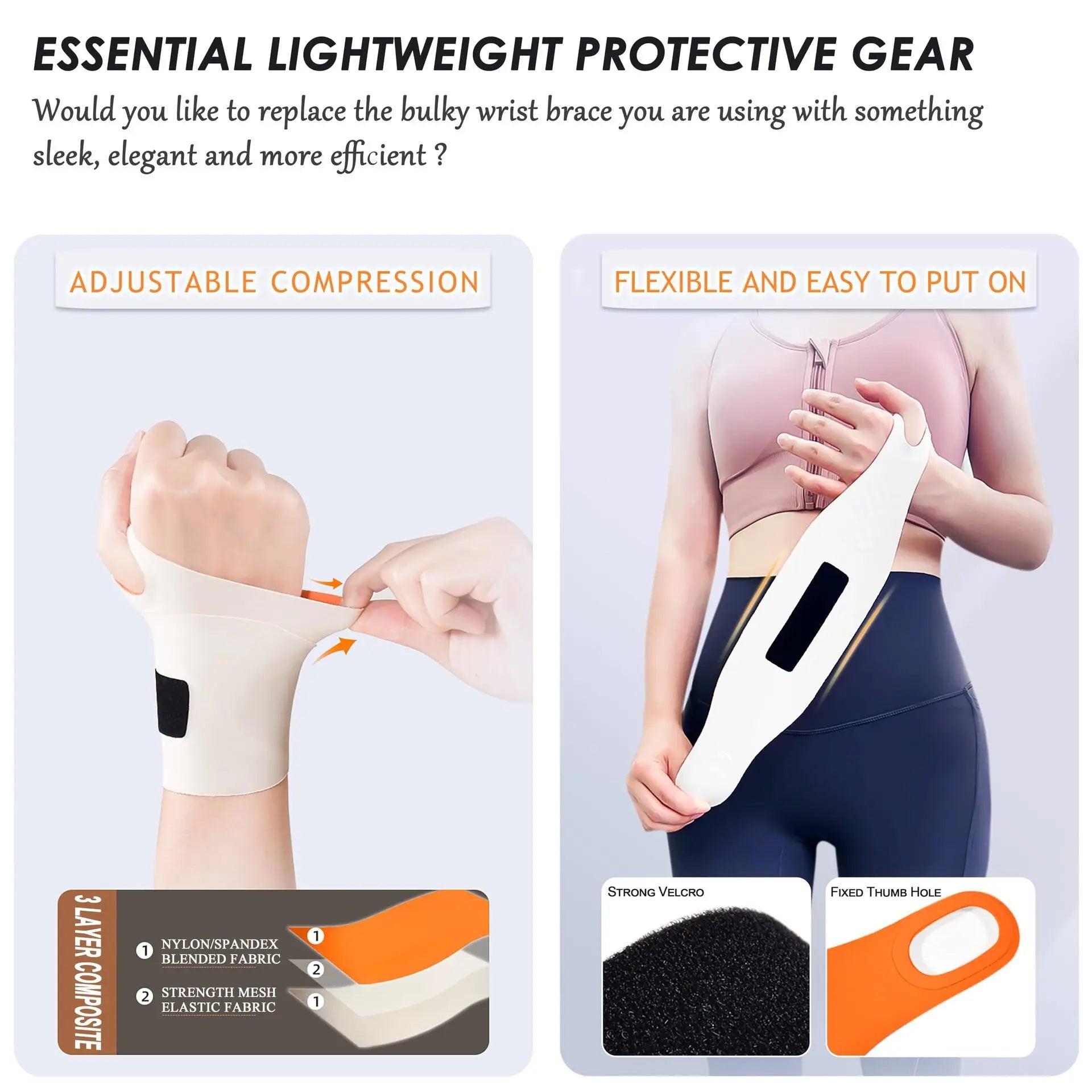 Protective Wrist Guard With Tendon Sheath And Joint Anti Sprain Feature - Hand Strap For Basketball, Tennis, Badminton & Other Fitness Sports