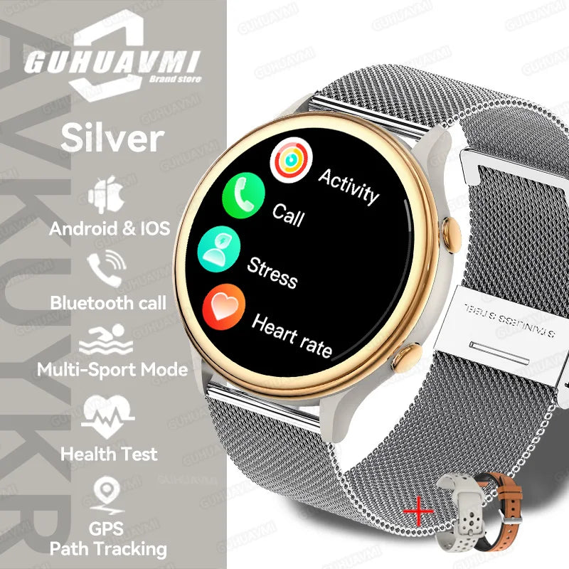 2025 Mini Smart Watch Dames 1,27-inch 360*360 AMOLED HD-scherm IP68 Waterdicht Hartslag Bloedzuurstof Smartwatch - Compatibel met HUAWEI IOS