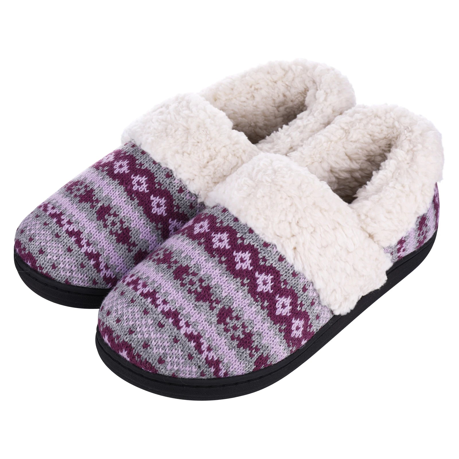 Unisex Winter Fur Slippers Warm Cosy Plush Fluffy Home Cotton Shoes Plush Anti-Skid and Indoor Furry Slippers For Men & Women