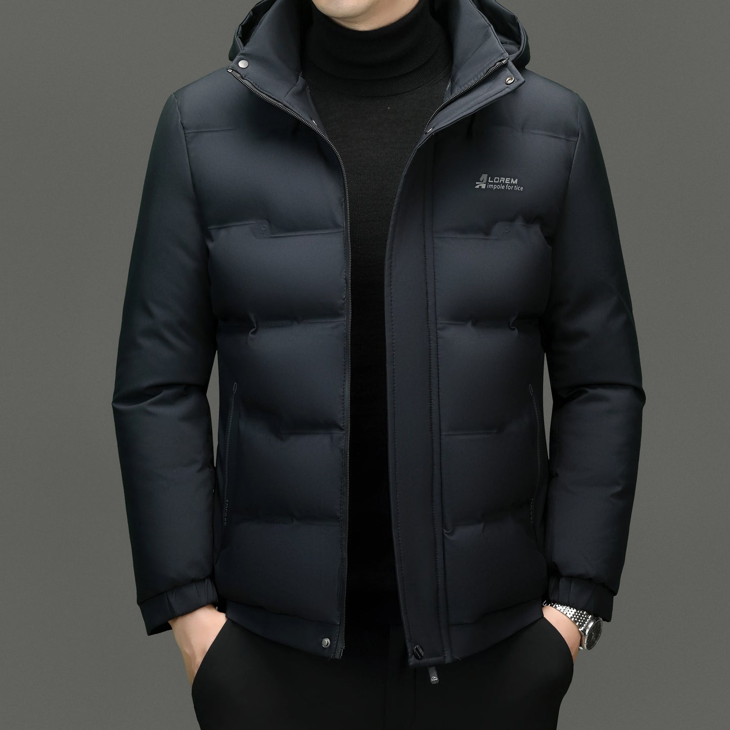 Men's Top Grade Designer Winter Brand Parka Jacket Casual Fashion Windbreaker Hooded Thick Bubble Male Coats