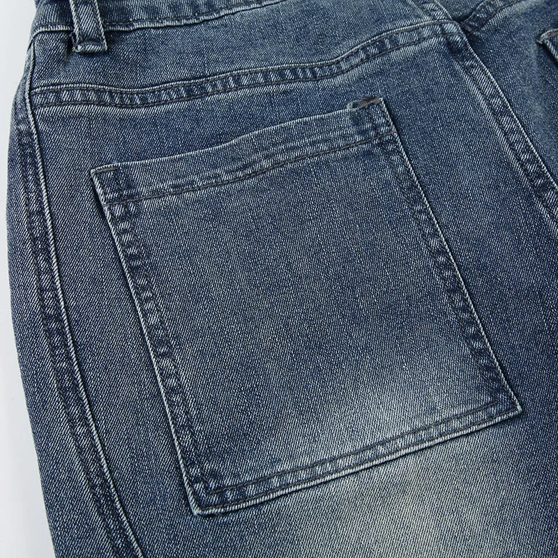 Women's Washed Denim Pants Trend Streetwear Y2K Low-Waist Flare Jeans Woman Casual All-Match Slimming Wide Leg Trousers