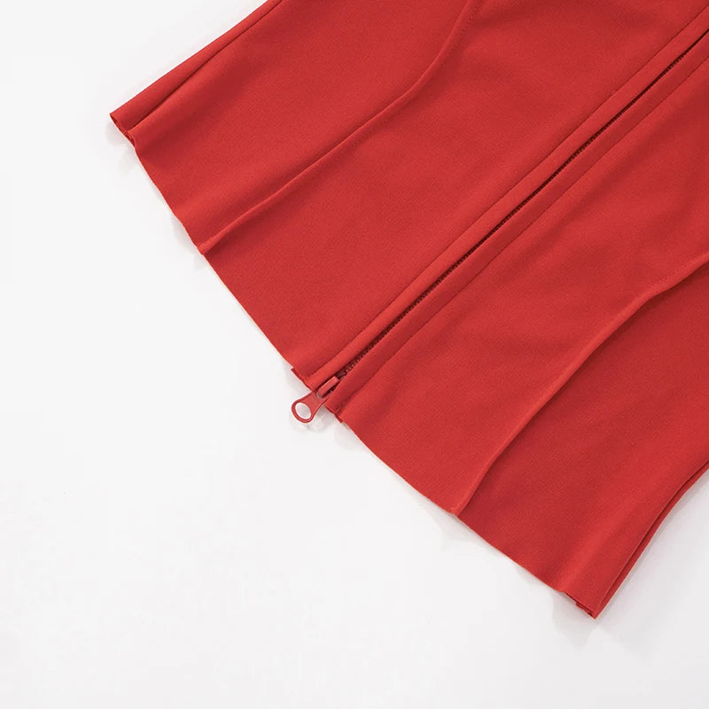 Casual Women 2 Piece Set Stretch Double Zip Tank Tops + Shorts Matching Patchwork Simple Basic Streetwear Tracksuit