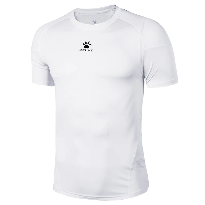 Fitness T-shirt Men's High Elasticity Breathable Tight Clothes Round Neck Basketball Running Training Short Sleeves