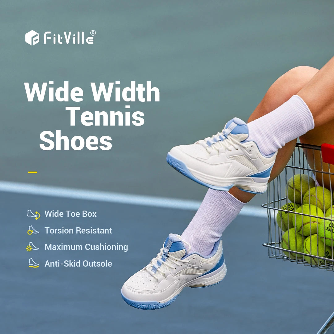 Men's Tennis Shoes Professional Training Sneakers Wear Resistant Anti-Slip Sweat Absorbent for Swollen Feet Arch Support