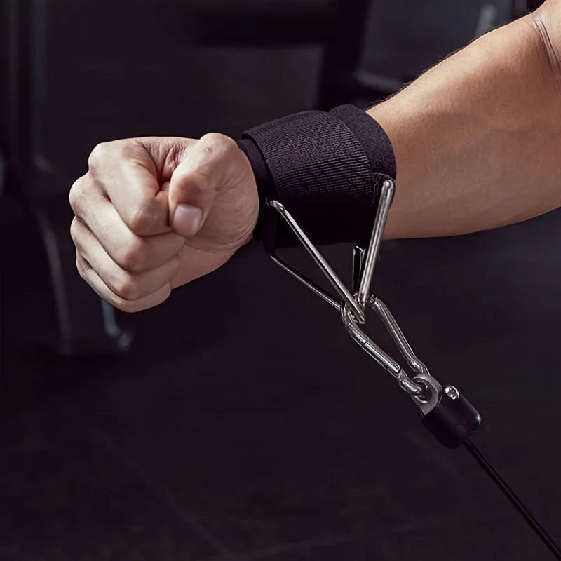 1 PC Wrist Cuffs For Cable Machine With Adjustable Neoprene Padding - One Size Fits-All Fitness Wrist Straps For Men & Women