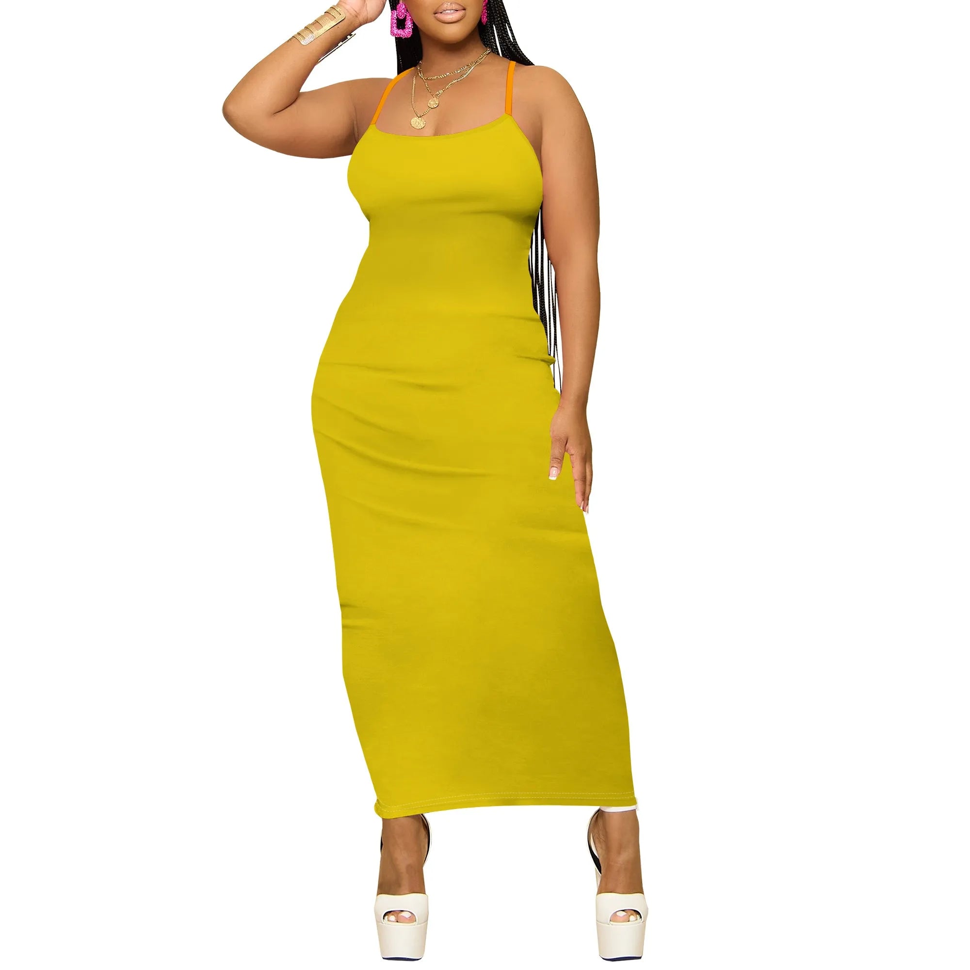 Floral Maxi Dress Sleeveless Spaghetti Strap Beach Sundress Summer Casual Long Dress